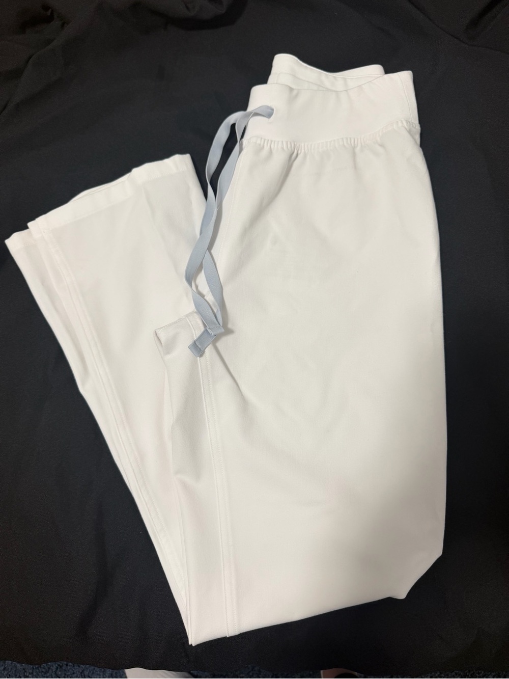 Optic white figs scrub pants